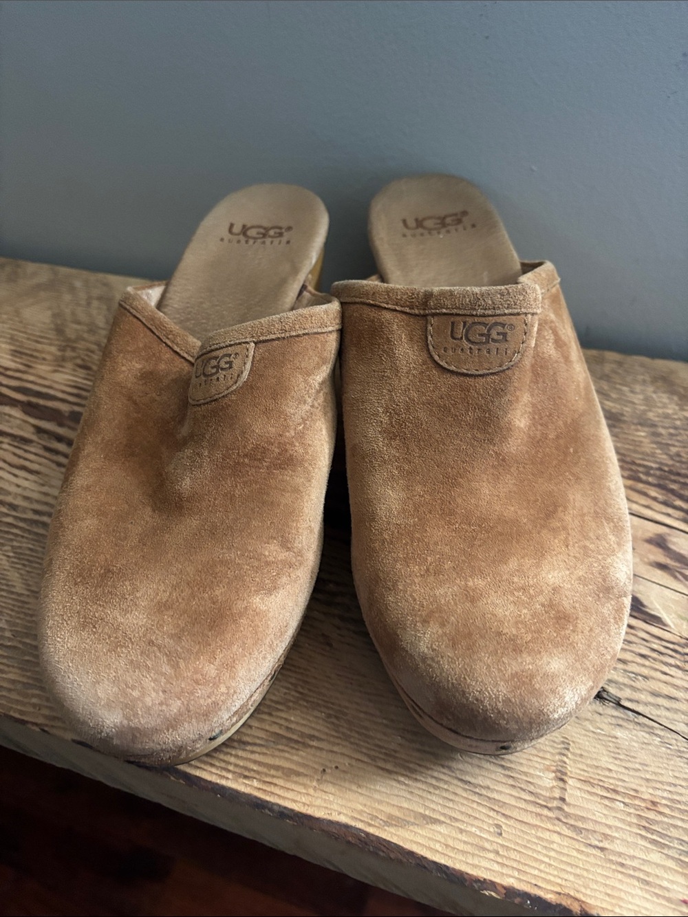 UGG Suede Slip-On Mules in Tan